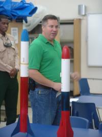 David Roznowski from Hovensa talks to the rocketry club at the Elena Christian library, with Juancito Garo in background. David Roznowski from Hovensa talks to the rocketry club at the Elena Christian library, with Juancito Garo in background.